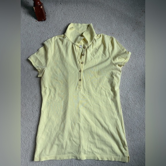 Banana Republic Tops - Banana Republic Lemon Button Down Polo Collar